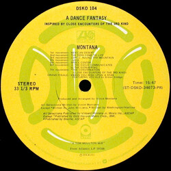 Montana A Dance Fantasy / Warp Factor II USED VINYL 12INCH 33 S RPM PROMO