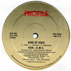 Run-DMC King Of Rock USED VINYL 12INCH 33 S RPM SINGLE STEREO