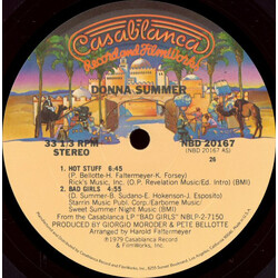 Donna Summer Hot Stuff / Bad Girls USED VINYL 12INCH 33 S RPM SINGLE SIDED MIXED
