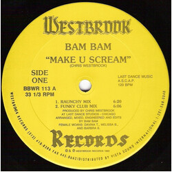 Bam Bam Make U Scream USED VINYL 12INCH 33 S RPM