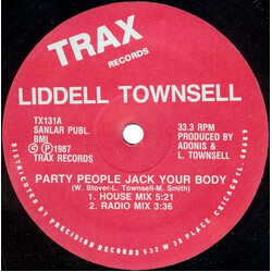 Lidell Townsell Party People Jack Your Body USED VINYL 12INCH 33 S RPM