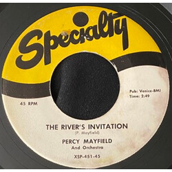 Percy Mayfield And Orchestra The River's Invitation / I Dare You, Baby USED VINYL 7INCH 45 RPM REISSUE