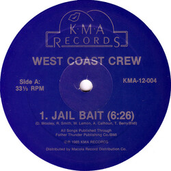West Coast Crew Jail Bait USED VINYL 12INCH 33 S RPM