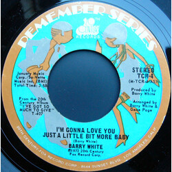 Barry White I'm Gonna Love You Just A Little More Baby / I've Got So Much To Give USED VINYL 7INCH SINGLE