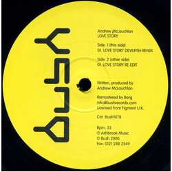 Andrew McLauchlan Love Story USED VINYL 12INCH 33 S RPM
