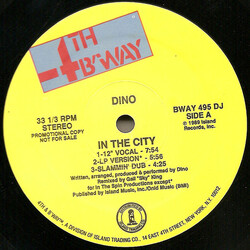 Dino (2) In The City USED VINYL 12INCH 33 S RPM PROMO