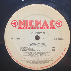 Johnny O Fantasy Girl USED VINYL 12INCH 33 S RPM