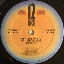 Genuine Parts Did It Feel Like Love USED VINYL 12INCH 33 S RPM