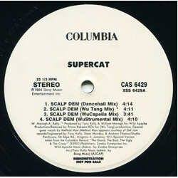 Super Cat (2) Scalp Dem / South Central USED VINYL 12INCH 33 S RPM PROMO