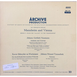 Johann Gottlieb Naumann / Franz Xaver Schnyder von Wartensee / Johann Wenzel Tomaschek / Bruno Hoffmann / Gustav Scheck / Emil Seiler / August Wenzing