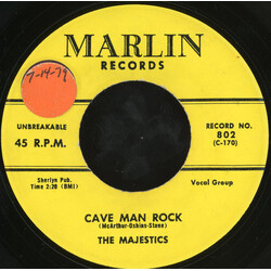 The Majestics (13) Cave Man Rock / Nitey Nite USED VINYL 7INCH 45 RPM UNOFFICIAL RELEASE