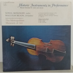 Sonya Monosoff / Malcolm Bilson The Metropilitan Museum Of Art Vinyl LP USED