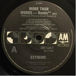 Extreme (2) More Than Words USED VINYL 7INCH 45 RPM SINGLE