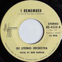 101 Strings I Remember / Karma Sitar USED VINYL 7INCH 45 RPM