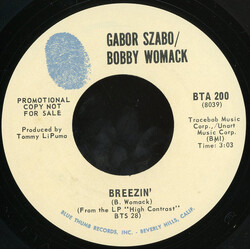 Gabor Szabo / Bobby Womack Breezin' / Azure Rain USED VINYL 7INCH 45 RPM PROMO