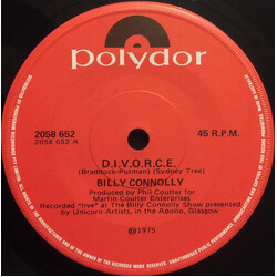 Billy Connolly D.I.V.O.R.C.E / Cuckoo USED VINYL 7INCH 45 RPM SINGLE