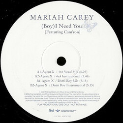 Mariah Carey Boy (I Need You) USED VINYL 12INCH 33 S RPM SINGLE PROMO