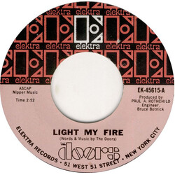 The Doors Light My Fire / The Crystal Ship USED VINYL 7INCH 45 RPM SINGLE REPRESS STYRENE MONO