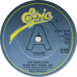 The Regulars Rude Boy Gone Jail USED VINYL 7INCH SINGLE 45 RPM PROMO