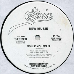 New Musik While You Wait / They All Run After The Carving Knife USED VINYL 12INCH PROMO