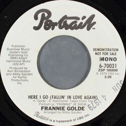 Franne Golde Here I Go (Fallin' In Love Again) USED VINYL 7INCH 45 RPM PROMO STYRENE STEREO MONO