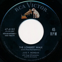 Jaye P. Morgan / Hugo Winterhalter Orchestra The Longest Walk USED VINYL 7INCH SINGLE 45 RPM
