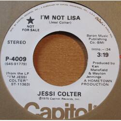 Jessi Colter I'm Not Lisa USED VINYL 7INCH SINGLE PROMO