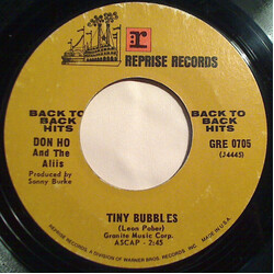Don Ho / The Aliis Tiny Bubbles / Do I Love You? USED VINYL 7INCH 45 RPM STYRENE