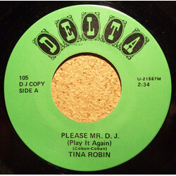 Tina Robin / The Cadillacs Dear Mr. D. J. (Play It Again) / Hey-Bob-A-Re-Bob USED VINYL 7INCH 45 RPM PROMO