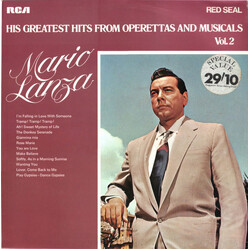 Mario Lanza His Greatest Hits From Operettas And Musicals Vol. 2 Vinyl LP USED