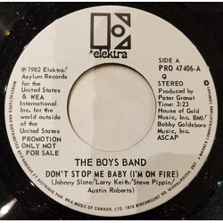 The Boys Band Don't Stop Me Baby (I'm On Fire) USED VINYL 7INCH 45 RPM SINGLE PROMO