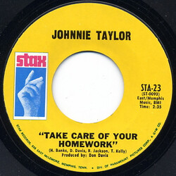 Johnnie Taylor Take Care Of Your Homework / Hold On This Time USED VINYL 7INCH 45 RPM SINGLE STYRENE MONO