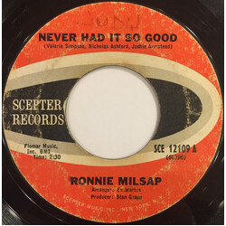 Ronnie Milsap Never Had It So Good / Let's Go Get Stoned USED VINYL 7INCH 45 RPM SINGLE STYRENE