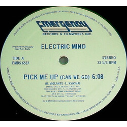 Electric Mind Pick Me Up (Can We Go) / Zwei USED VINYL 12INCH 33 S RPM PROMO
