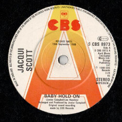 Jacqui Scott Baby Hold On VINYL 7" USED