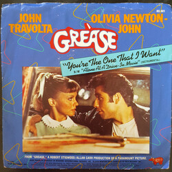 John Travolta / Olivia Newton-John You're The One That I Want / Alone At A Drive-In Movie USED VINYL 7INCH 45 RPM SINGLE STEREO