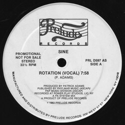 Sine (3) Rotation USED VINYL 12INCH 33 S RPM PROMO