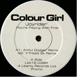 Colour Girl Joyrider (You're Playing With Fire) USED VINYL 12INCH PROMO
