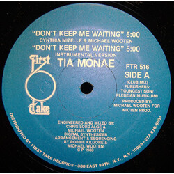 Tia Monae Don't Keep Me Waiting USED VINYL 12INCH 33 S RPM