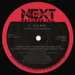 C-Bank / Diamond Eyes I Won't Stop Loving You USED VINYL 12INCH 33 S RPM