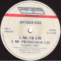 Natasha King AM-FM USED VINYL 12INCH 33 S RPM STEREO