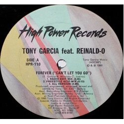 Tony Garcia / Reinald-O Forever (Can't Let You Go) USED VINYL 12INCH 33 S RPM