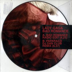 Lady Gaga Bad Romance USED VINYL 7INCH 33 S RPM 45 RPM SINGLE PICTURE DISC
