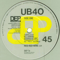 UB40 Red Red Wine USED VINYL 7INCH SINGLE 45 RPM