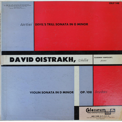 David Oistrach / Vladimir Yampolsky / Giuseppe Tartini / Johannes Brahms Devil's Trill Sonata In G Minor / Sonata In D Minor Op. 108 Vinyl LP USED