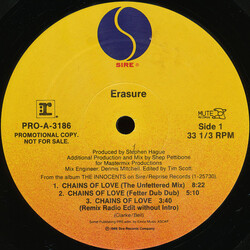 Erasure Chains Of Love USED VINYL 12INCH 33 S RPM PROMO