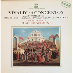 Antonio Vivaldi / I Solisti Veneti / Claudio Scimone 5 Concertos Pour 2 Trompettes ~ 2 Cors ~ Luth ~ Basson ~ 2 Violons & 2 Violoncelles Vinyl LP USED