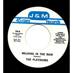 The Platinums Walking In The Rain / Blanche USED VINYL 7INCH 45 RPM SINGLE
