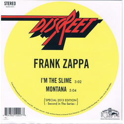 Frank Zappa I'm The Slime / Montana USED VINYL 7INCH 45 RPM RECORD STORE DAY LIMITED EDITION REISSUE