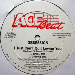 Obsession (5) I Just Can't Quit Loving You USED VINYL 12INCH 33 S RPM